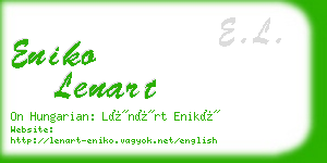 eniko lenart business card